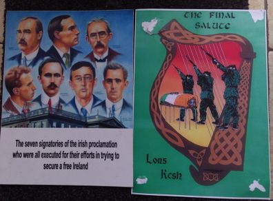 The Seven Signatories of The Proclamation , Easter Rising and The Final Salute - Long Kesh , (2) Prints