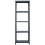 Storage Shelf Racks 5 pcs Black 125 kg 60x30x180 cm Plastic Image 3