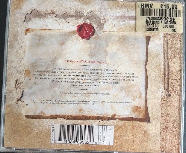 The Smashing Pumpkins - Machina / The Machines Of God CD (2000) Alt Rock VG+