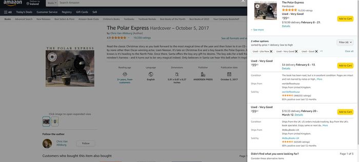 The Polar Express ! by Chris Van Allsburg ! CHEAPEST COPY ONLINE ! with CD read by Liam Neeson ! 2017 ! by Andersen Press !