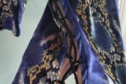 PRETTY LITTLE THINGS royal blue velvet python print dress Sz 10