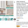 EMKE Multiblock Radiator Valve Fittings, Tap Block Heating Accessories Corner and Passage Shape 50 mm, Valve Tap Block Radiator Valve with Thermostat (for 15 mm + 16 mm Pipes x G1/2 Inch, 1 Piece, White) Image 7