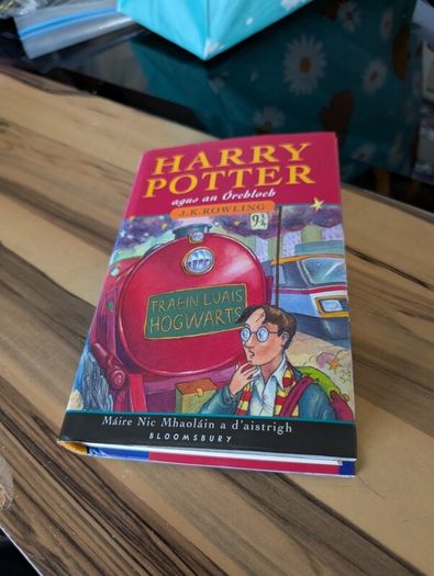 Rare Irish language edition of Harry potter and the philosopher stone book