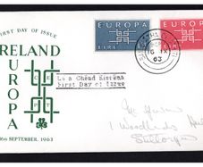1963 Ireland Europa (CEPT) Commemorative Stamps Illustrated First Day Cover (FDC)