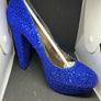 Blue Glitter High Heel Shoes Image 2