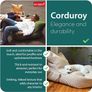 Corduroy Relax Chair Bean Bag Chair with Handle & Pocket Modern Soft Seating Image 7