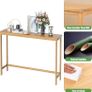 Console Table, Slim Entryway Table, Narrow Sofa Table, 100cm Bamboo Hallway Table for Entryway, Living Room, Bedroom, Foyer, Natural Image 5
