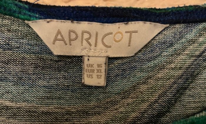 APRICOT blue and green swirl pattern tunic dress - UK 16