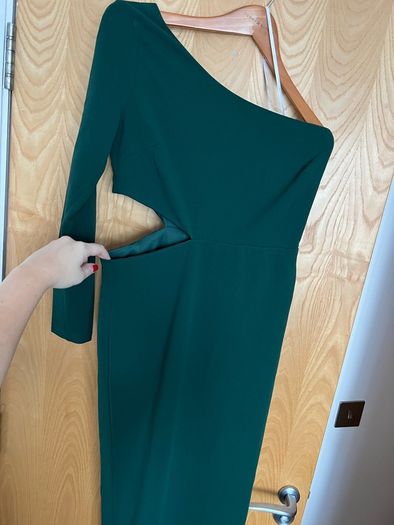 women beautiful dress Lulus Brand New size M dark green