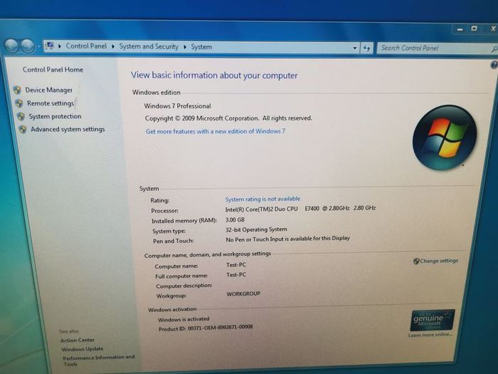 Excellent condition and Working well Computer