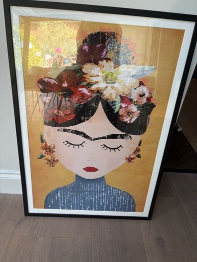 Large framed print Frieda Kahlo