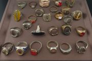 Lot of 24 Antique Rings  Mixed Brass Damaged Antique Style Ring Collection