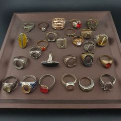 Lot of 24 Antique Rings  Mixed Brass Damaged Antique Style Ring Collection