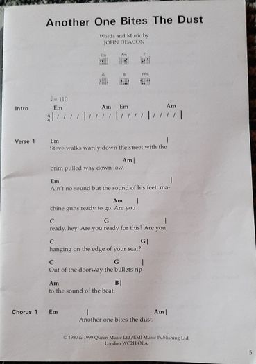 Queen  Chord Songbook Vol. 1