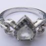 Vintage Sterling Silver 925 Hearts Shaped  Engagement Ring size R - 3,14g Image 7
