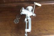 vintage manual meat mincer