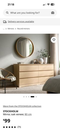 IKEA Stockholm Mirror 80cm