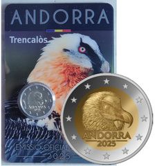 Andorra 2 Euro Brilliant Uncirculated 2025 - Bearded vulture