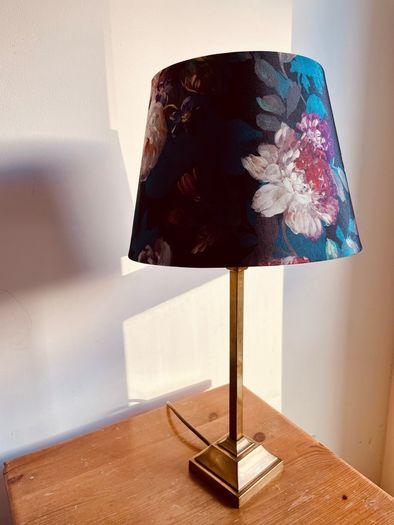 Pair of Stunning Floral Lampshades Dark Romantic Maximalist Country House Style BRAND NEW