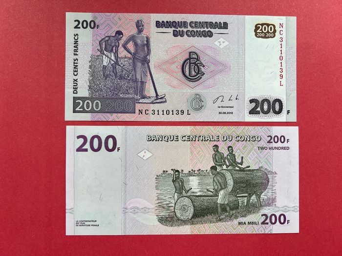 Congo  200 Francs  2013   ( uncirculated  ) .
