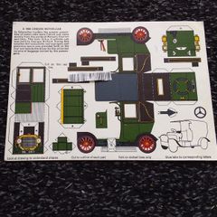 1908 London Motor-Cab - ( Taxi ) : Vintage Cut Out Model Postcard - 1969
