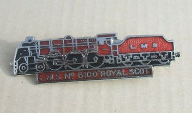 LMS ROYAL SCOT (London Midland & Scottish Railway No. 6100) - steam locomotive enamel badge (1970's / 1980's)