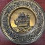 Vintage decorate brass sailing ship Image 2