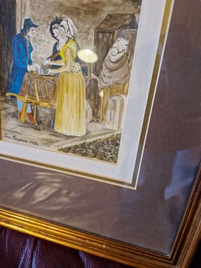 Signed watercolour painting