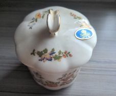 Vintage Ansley Cottage Garden Lidded Trinket Holder