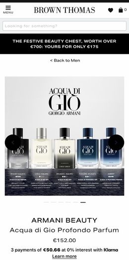 Armani Aqua di Gio Profondo 100ml pure parfum for him