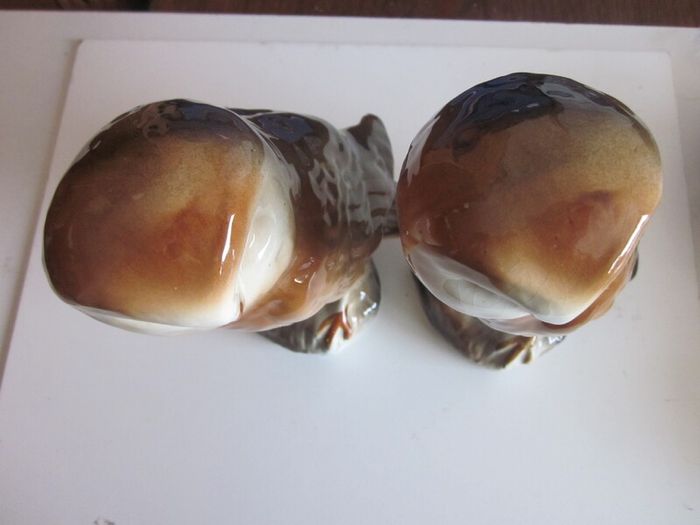 Pair of Vintage Porcelain Owls