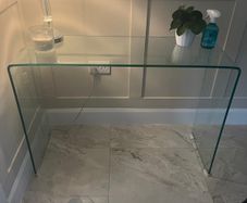 Amalfi Style 12mm Bent Glass Console Table
