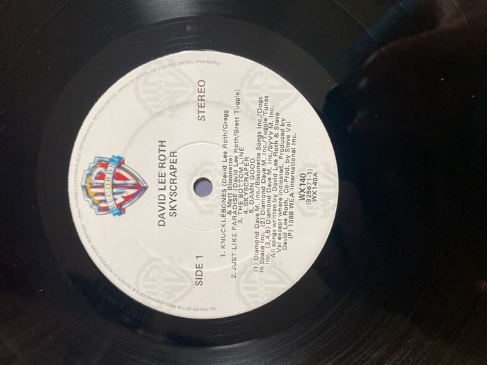 David Lee Roth "Skyscraper"vinyl
