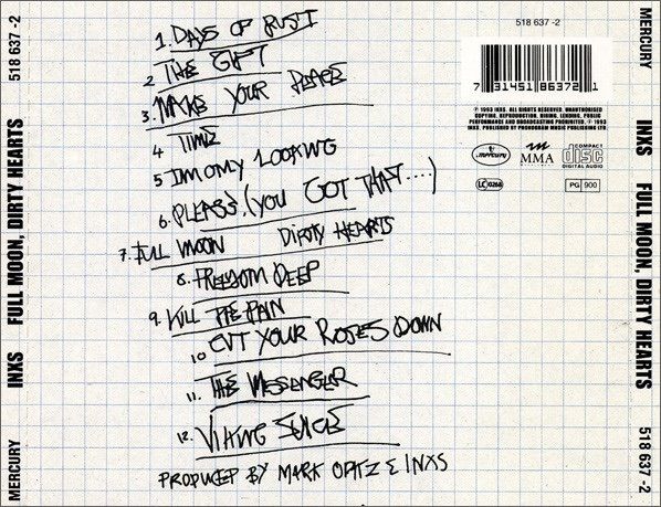 INXS - Full Moon, Dirty Hearts  CD