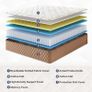 Double Mattresses 4FT6 Memory Foam Mattress, 7-Zone Pocket Sprung Double Bed Mattress with Soft Knitted Fabric, Medium Firm, Motion Isolation, Hybrid Mattress in a Box Image 2