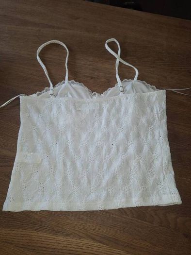 Embroidered strap top