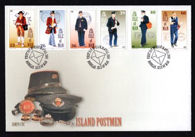 2001 Isle of Man Postal Uniforms Commemorative Stamps First Day Cover (FDC)