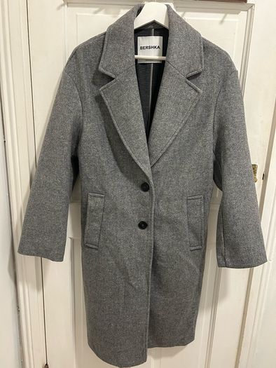 Bershka Grey Mid-Length Coat | Size S | Brand New
