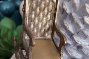 Vintage brass rocking chair