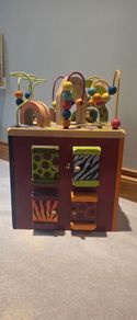 Battat Zany Zoo Wooden Activity Cube