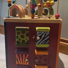 Battat Zany Zoo Wooden Activity Cube
