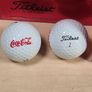 9 X Titleist Pts Wound Golf Balls 3 X 3 Pack Coca Cola Branding Advertising Image 2