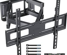 TV Wall Mount for 23-70 Inch LED LCD Flat & Curved TVs, Swivels Tilts Extends Double Arm Full Motion TV Wall Bracket Holds up to 45kg, Includes HDMI Cable, Spirit Level, Max VESA 400x400mm