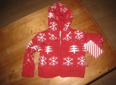 BNWT 18 - 24mths Mamas and Papas Unisex Red Cardigan 16-24months