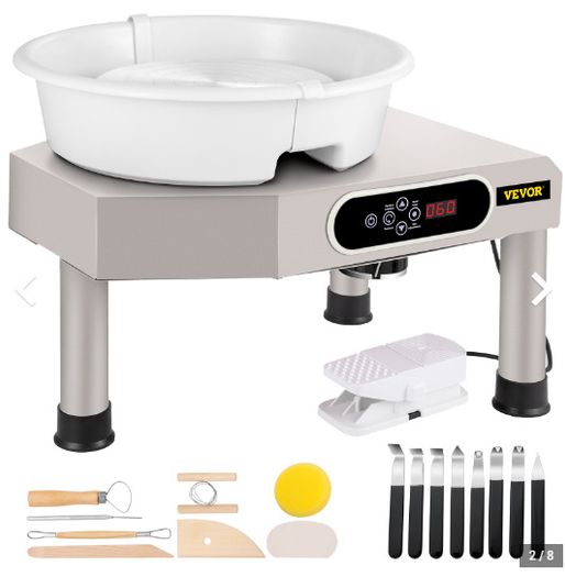 350w Pottery Wheel Machine 25cm Ceramic Clay Art Craft Lcd Control