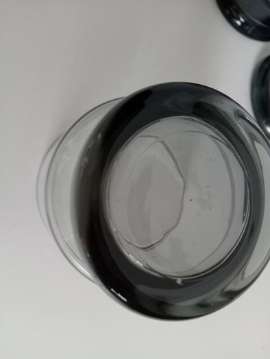 Smoked glass, vintage glass tumblers, 1970s glass