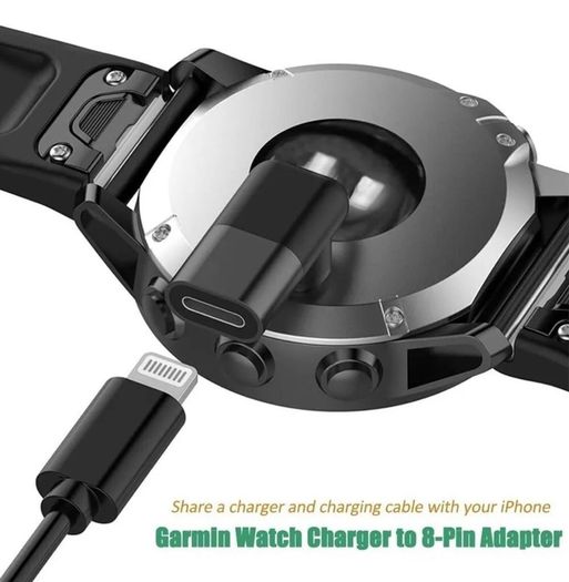 8pin to Garmin Fenix 7 5 5S 5X 6 6S Pro Forerunner 935 Charger Degree Adapter