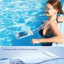 Lamicall Floating Waterproof Phone Pouch - [3D Seamless Body] IPX8 Waterproof Phone Case for Swimming Underwater Dry Bag with Lanyard for iPhone 17 16 15 14 13 12 Series, Samsung S23 [2 Pack] - White Image 3