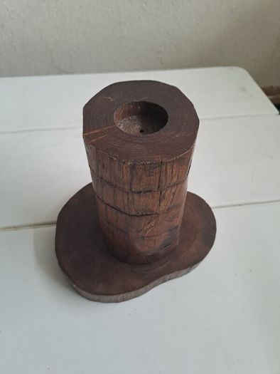 Teak Candle Holder