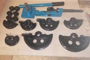 Manual Bender YP-9 Soild Round Square Bar Metal Bender with 7 Bending Dies, Metal Rod Bar Bender Bending Tool for Construction Site Auto Repair